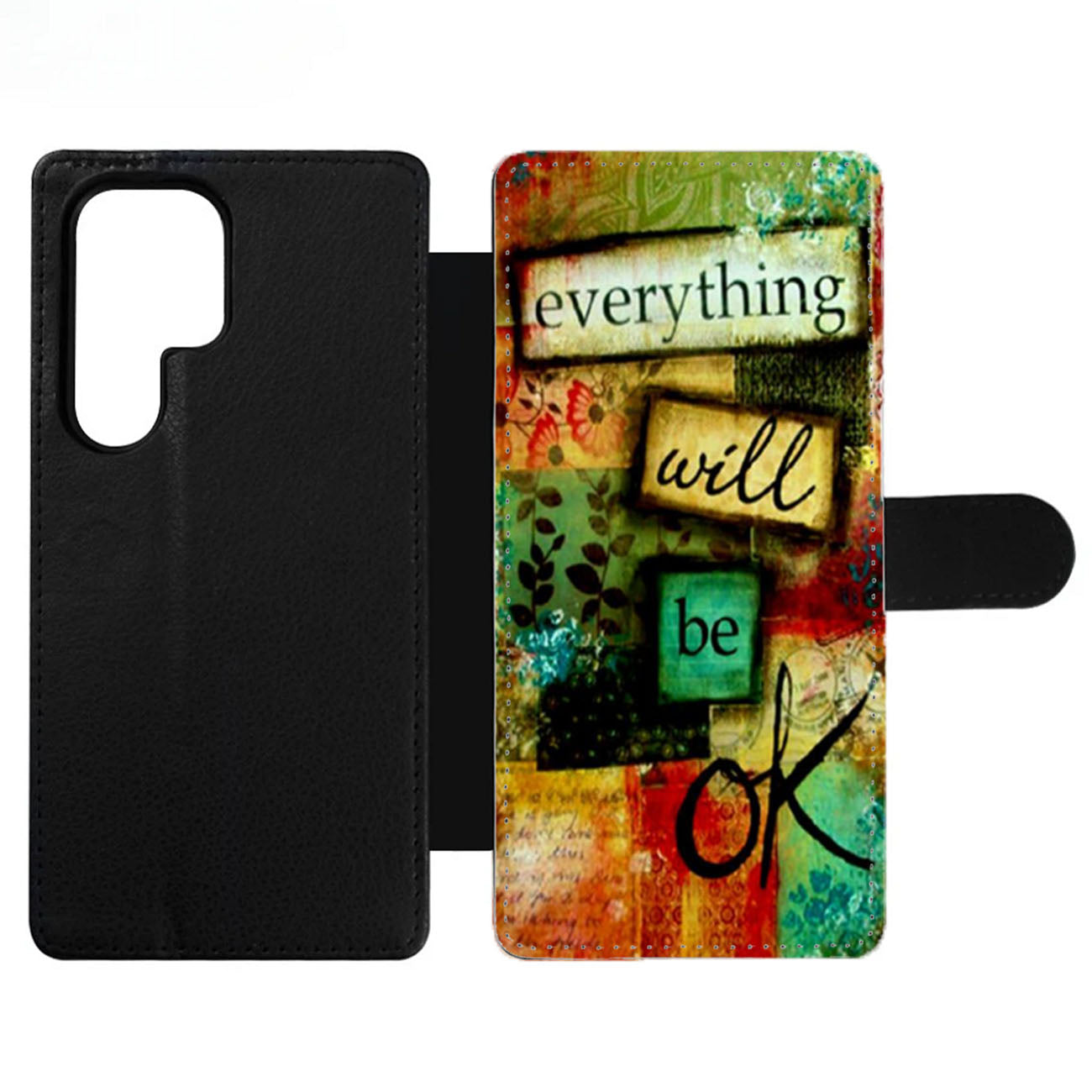 Everything Will Be OK Quote Wallet Samsung Case