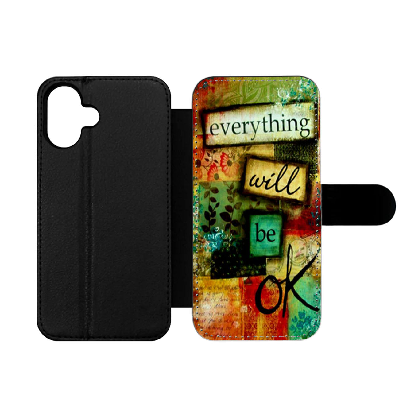 Everything Will Be OK Quote Wallet iPhone Case
