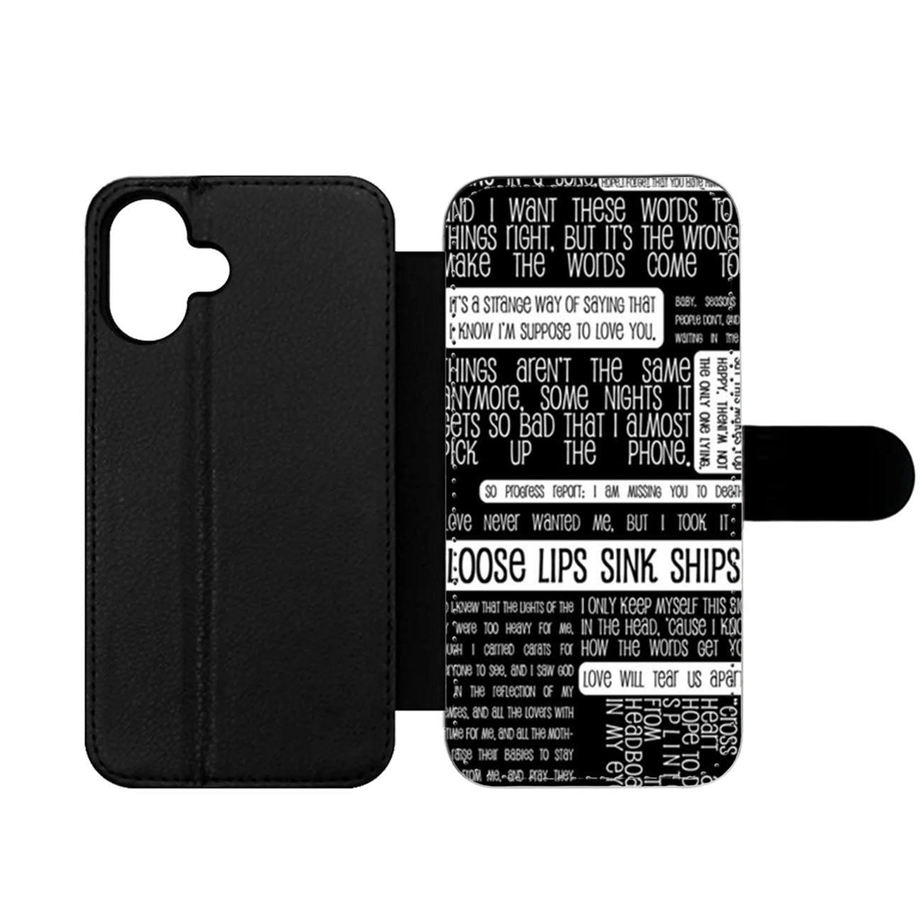 Fall Out Boy Collage Lyrics Wallet iPhone Case