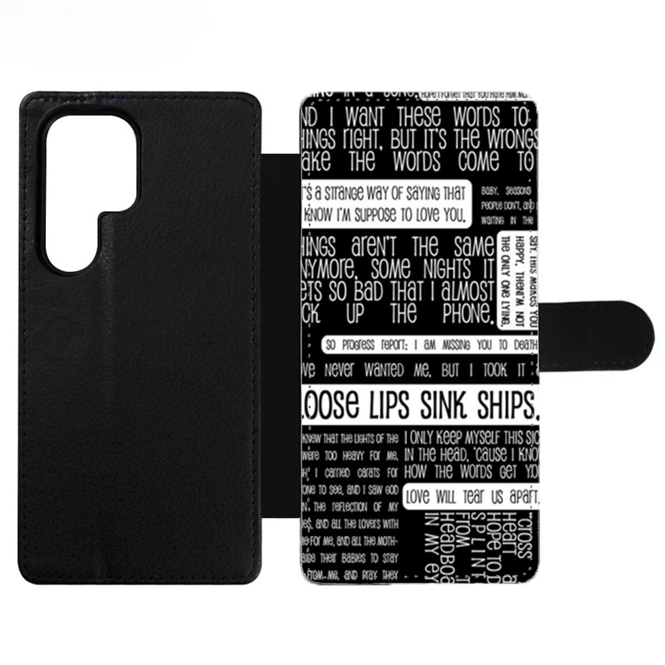 Fall Out Boy Collage Lyrics Wallet Samsung Case