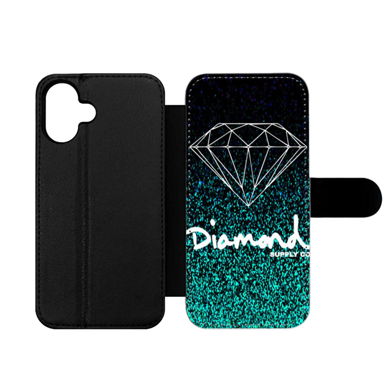 Faux Glitter Diamond Supply Co Wallet iPhone Case