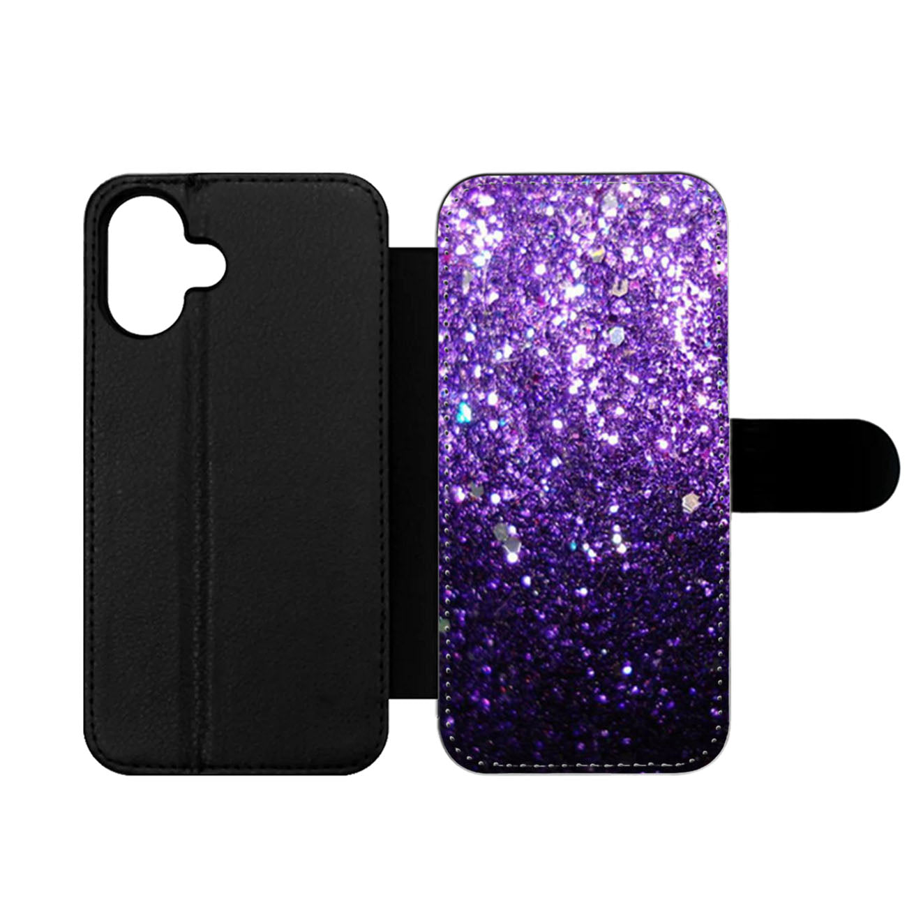 Faux Glitter Wallet iPhone Case