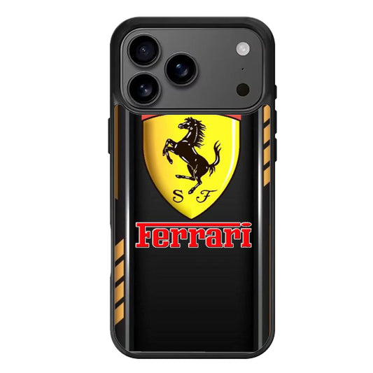 Ferrari Black Striped iPhone 17 Pro Max Case