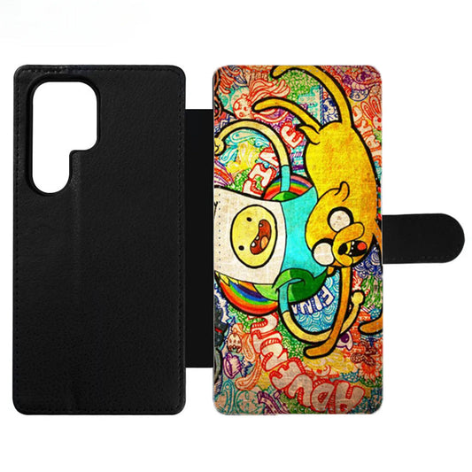 Finn Jake Adventure Time Graffiti Wallet Samsung Case