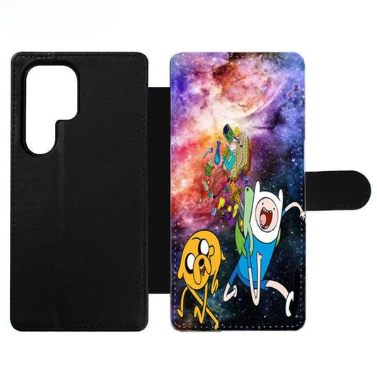 Finn and Jake Galaxy Nebula Wallet Samsung Case