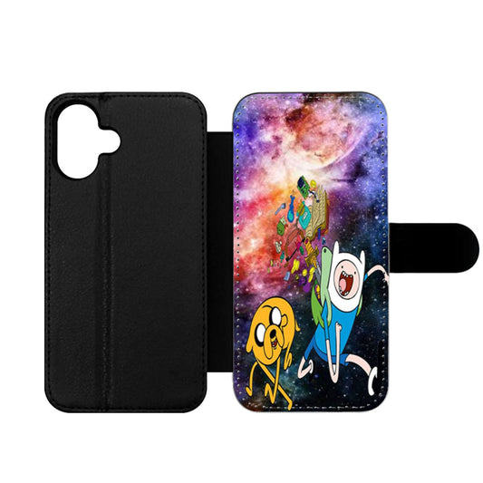 Finn and Jake Galaxy Nebula Wallet iPhone Case