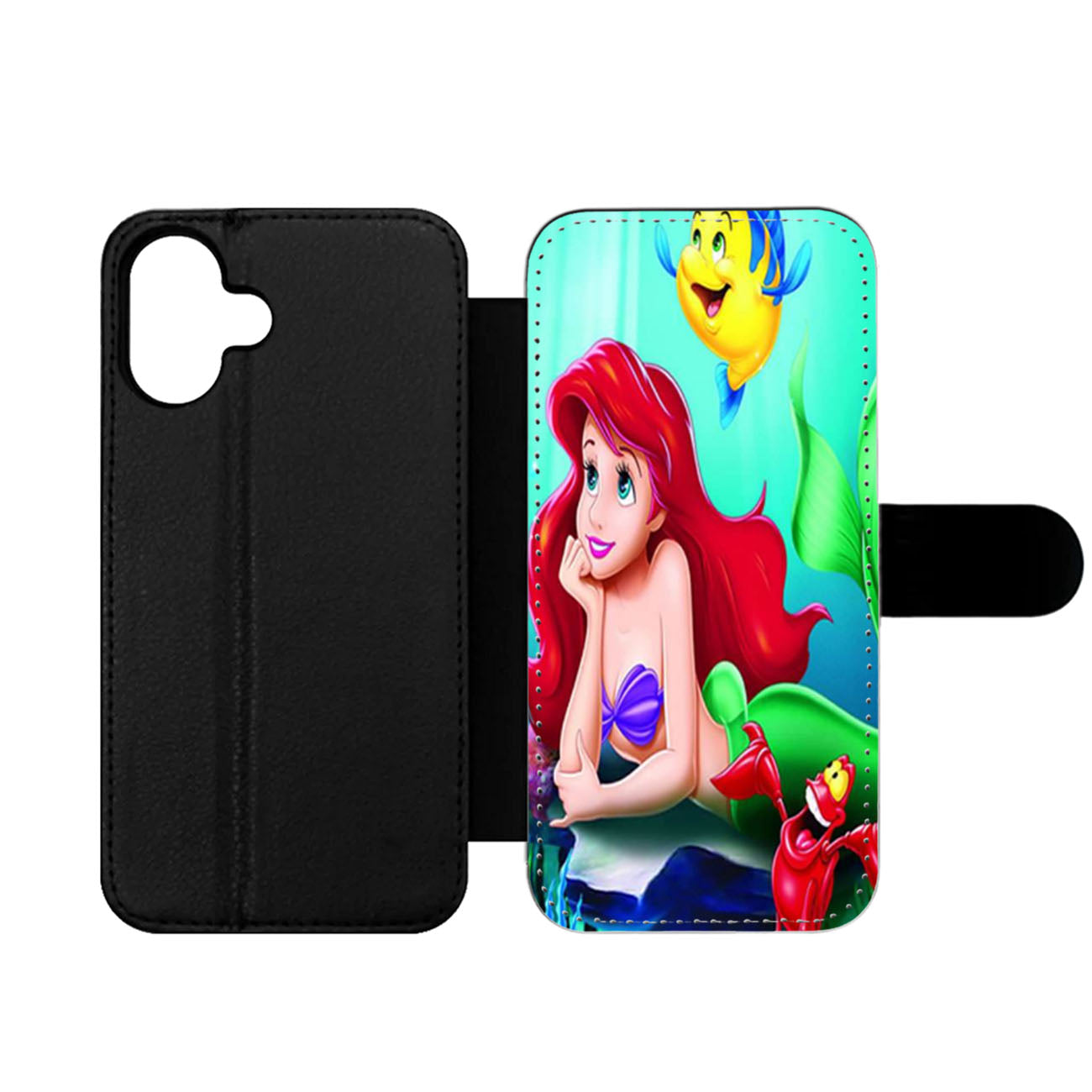 Flounder Ariel Little Mermaid Wallet iPhone Case