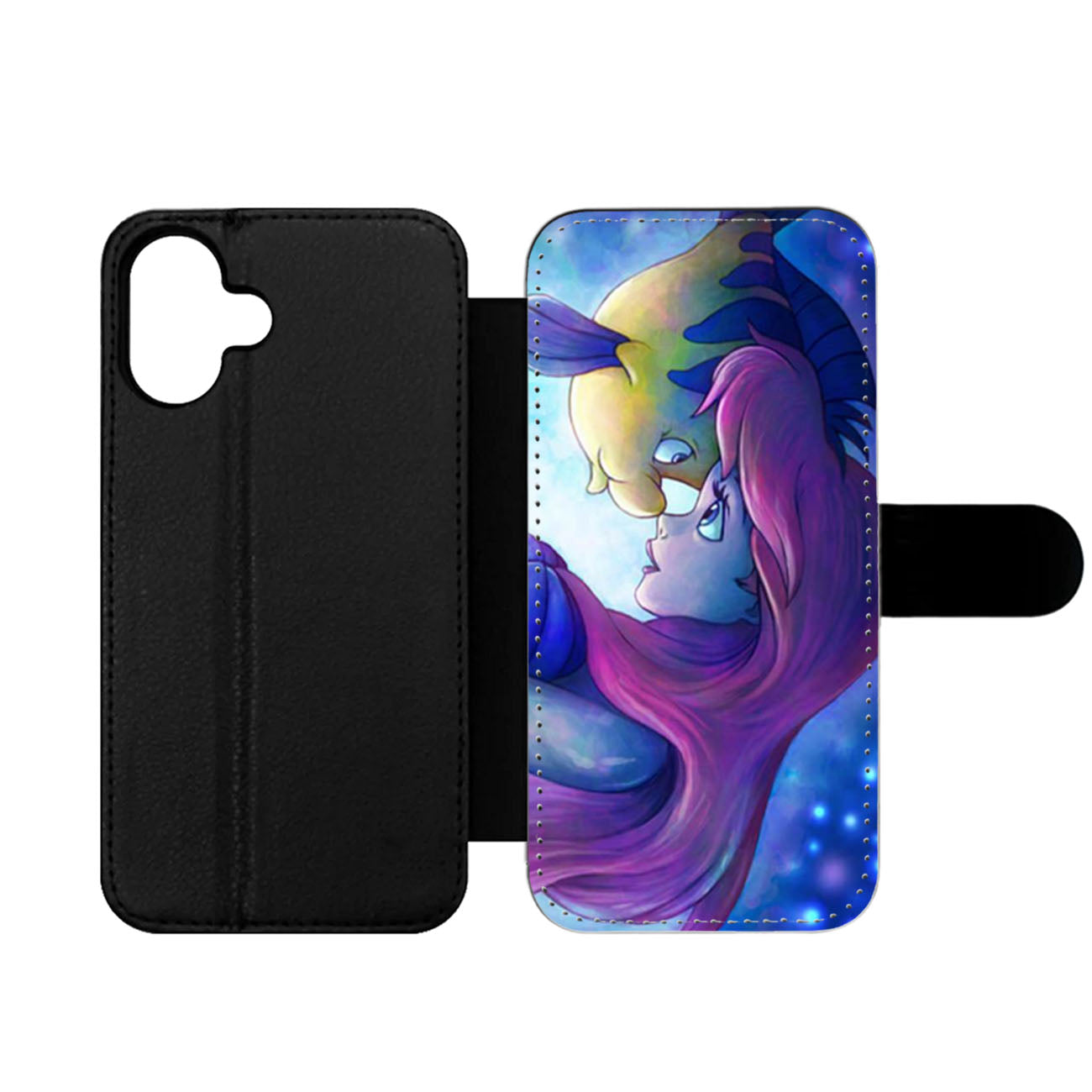 Flounder and Ariel The Little Mermaid Wallet iPhone Case