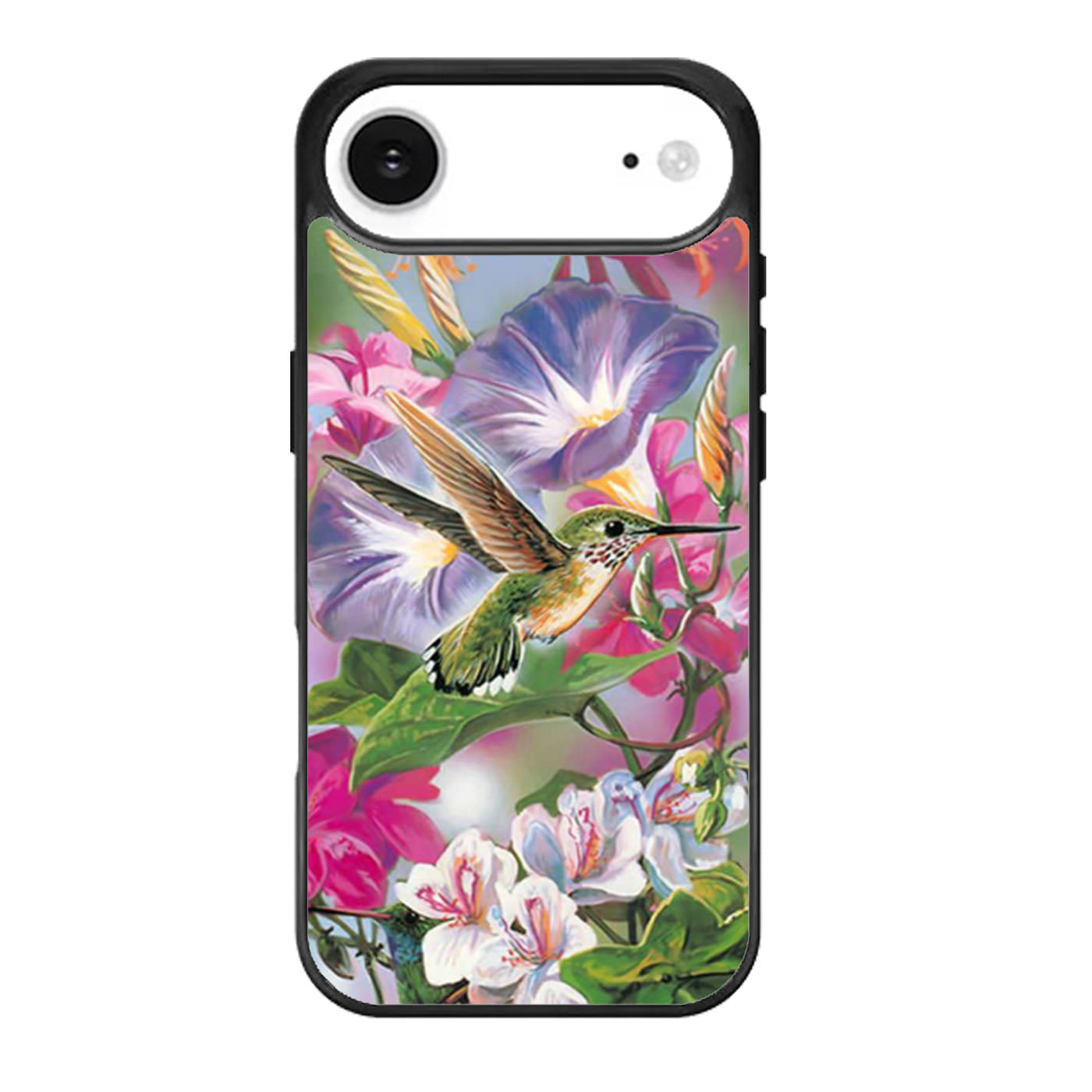 Flowers and Hummingbird Stained Glass iPhone Air Case