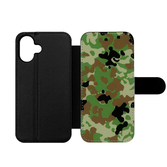 Forest Camouflage Wallet iPhone Case