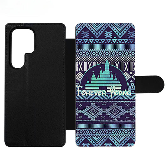 Forever Young Disney Aztec Pattern Wallet Samsung Case