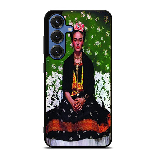 Frida Kahlo Floral Flower Pattern Portrait Art Samsung S25 Ultra Case