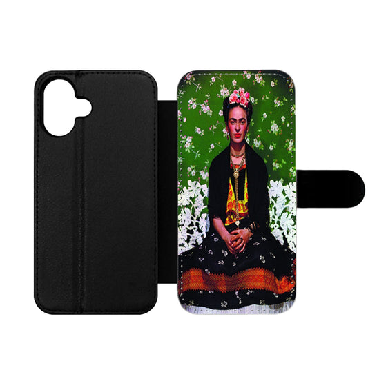 Frida Kahlo Vintage Floral Wallet iPhone Case