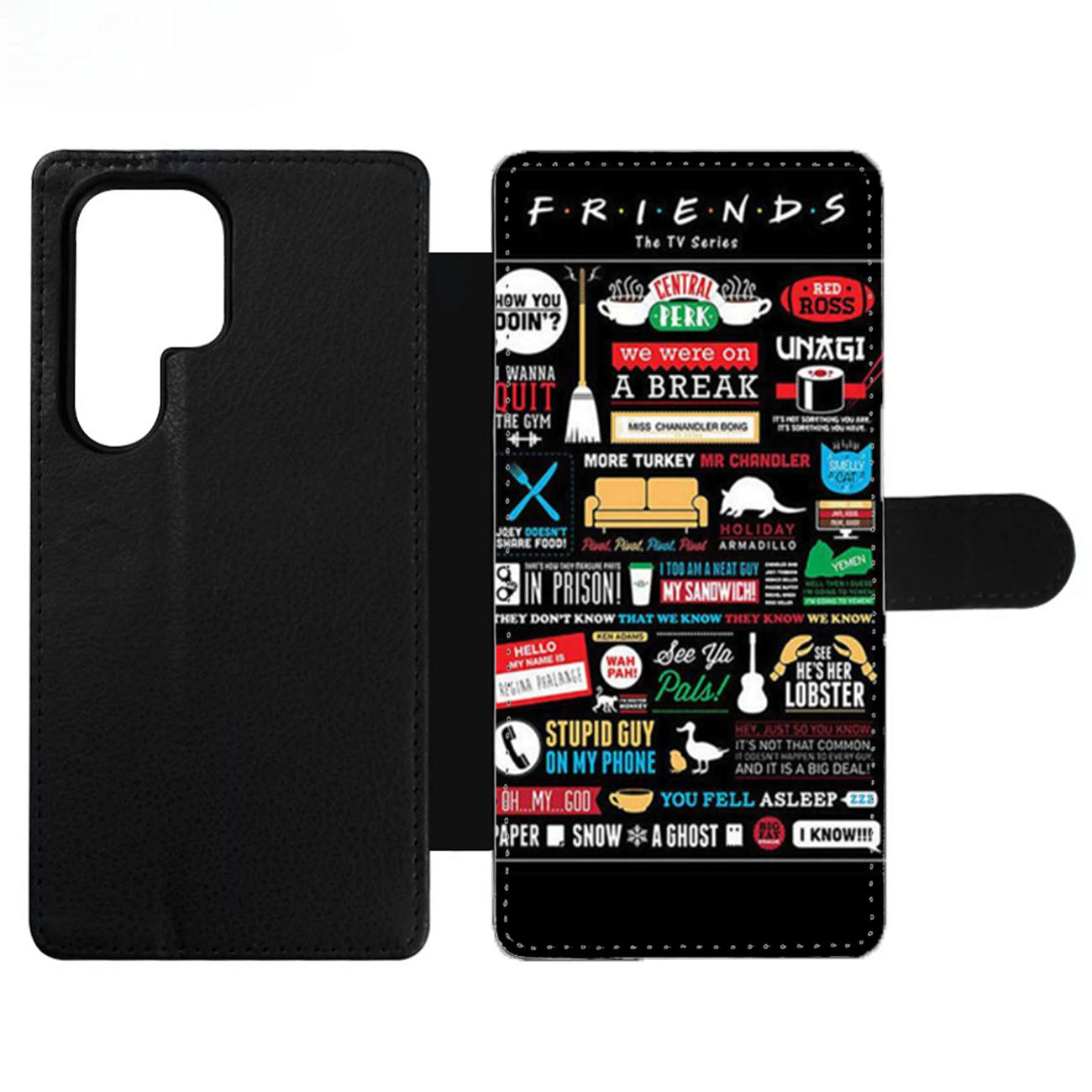 Friends TV Show Infographic Poster Wallet Samsung Case