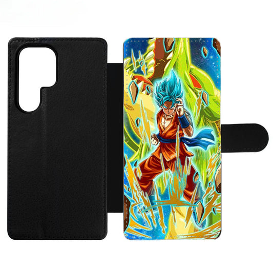 GOKU SAIYAN BLUE DRAGON BALL Wallet Samsung Case
