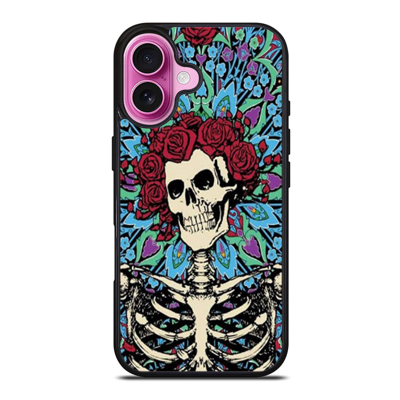 GRATEFUL DEAD SKULL AND ROSE TWO iPhone Case Cover