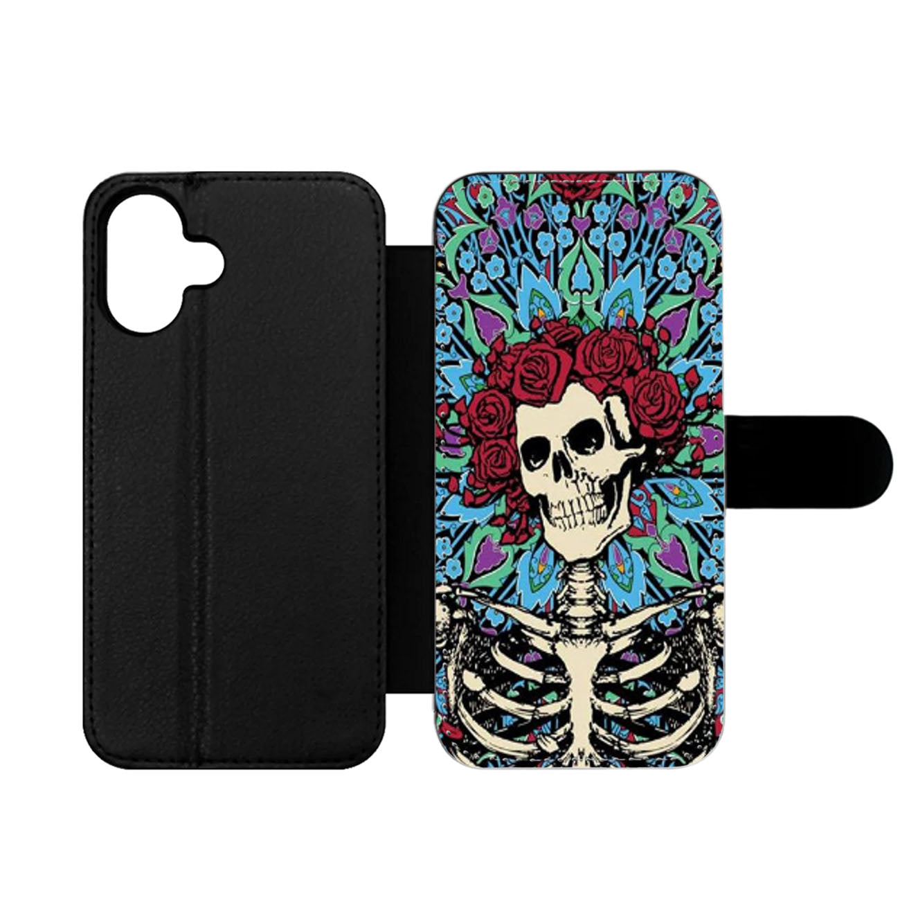 GRATEFUL DEAD SKULL AND ROSE TWO Wallet iPhone Case