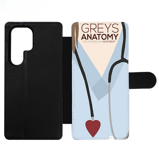 GREYS ANATOMY HEARTBEAT Wallet Samsung Case