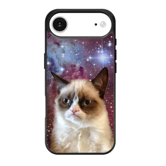 Galaxy Nebula Angry Grumpy Cat iPhone Air Case