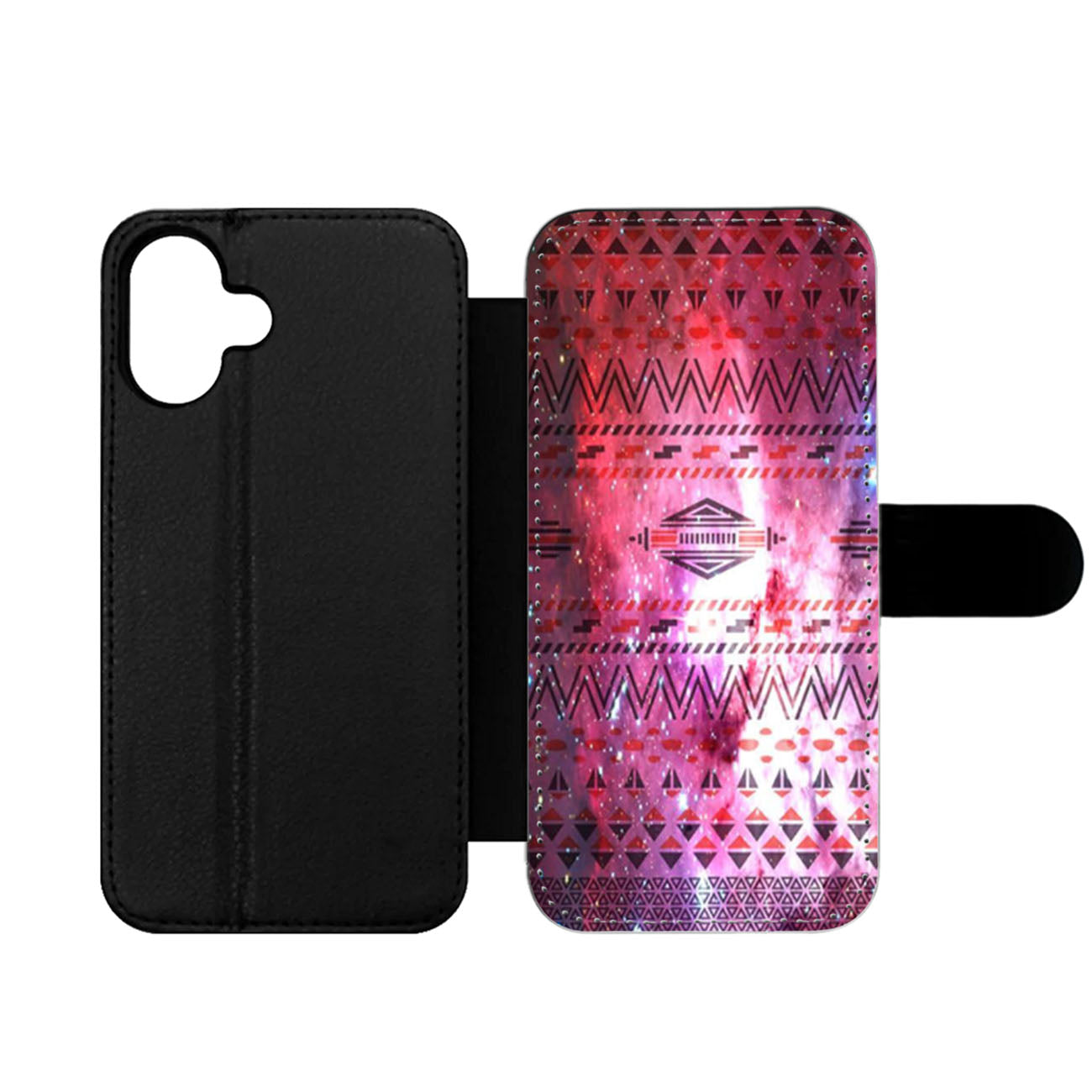 Galaxy Nebula Aztec Wallet iPhone Case