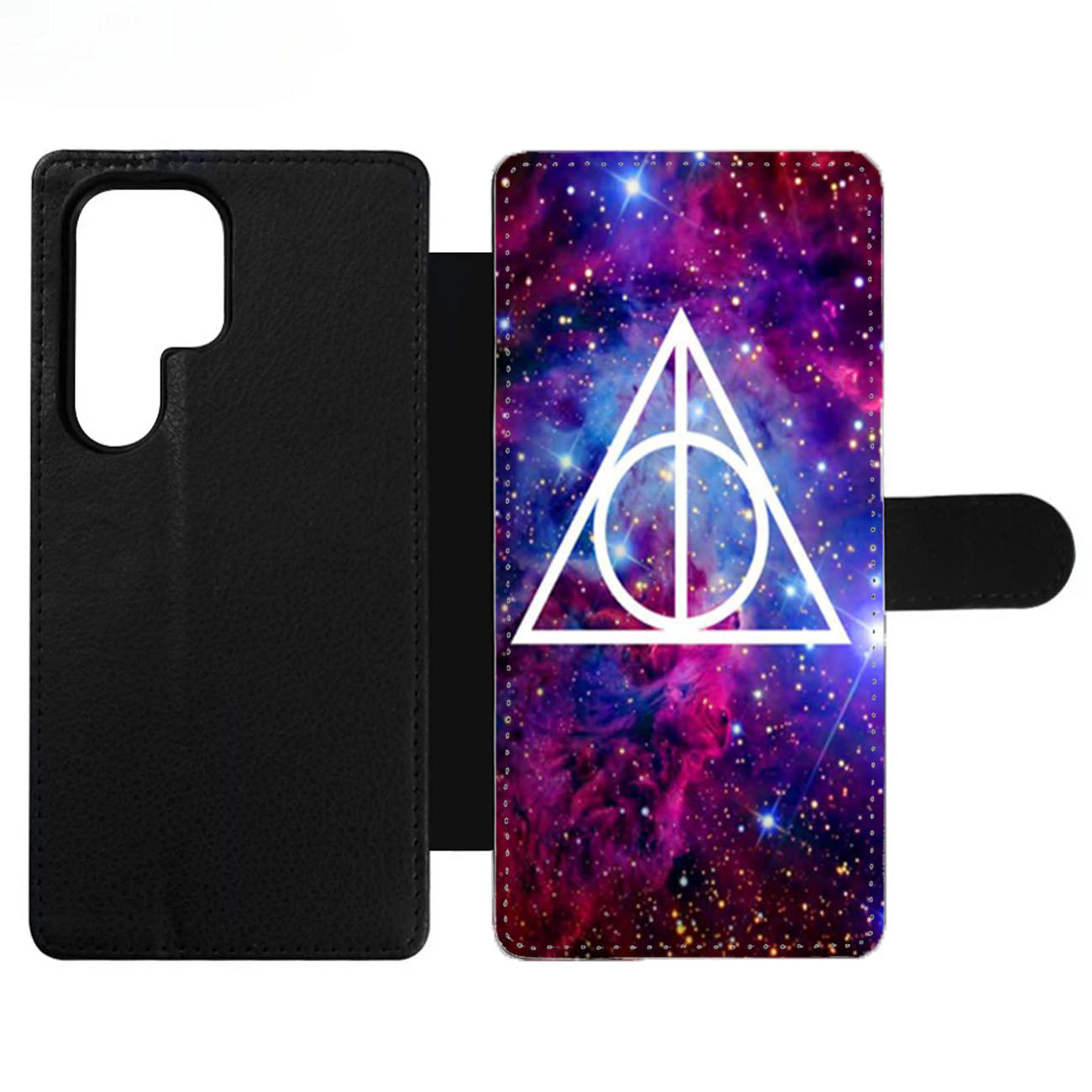 Galaxy Nebula Deathly Hallows Wallet Samsung Case
