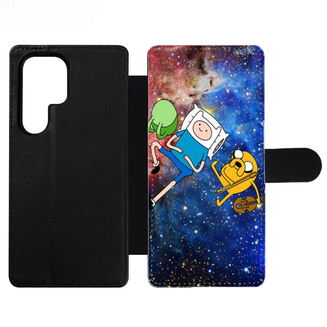 Galaxy Nebula Finn and Jake 1 Wallet Samsung Case