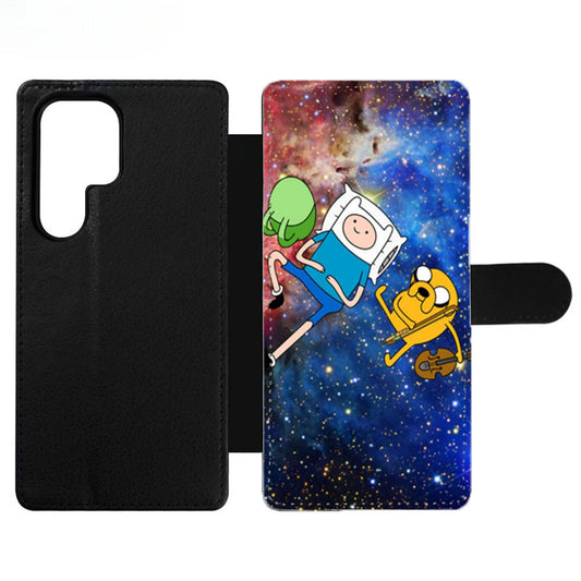 Galaxy Nebula Finn and Jake 1 Wallet Samsung Case