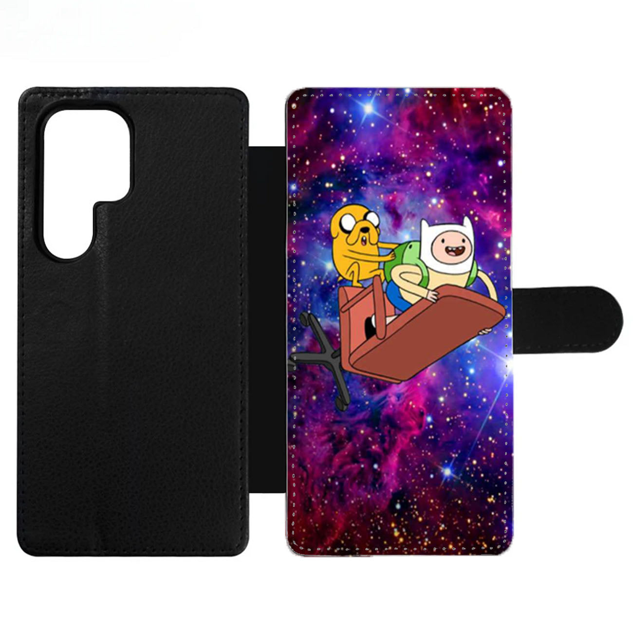 Galaxy Nebula Finn and Jake Four Wallet Samsung Case