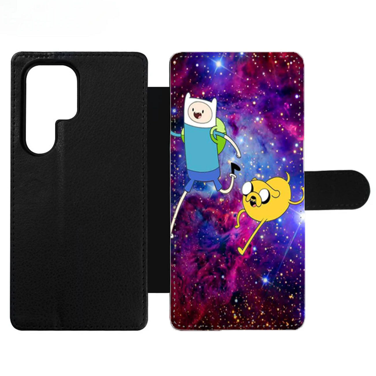 Galaxy Nebula Finn and Jake Three Wallet Samsung Case
