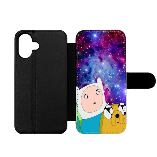 Galaxy Nebula Finn and Jake Two Wallet iPhone Case