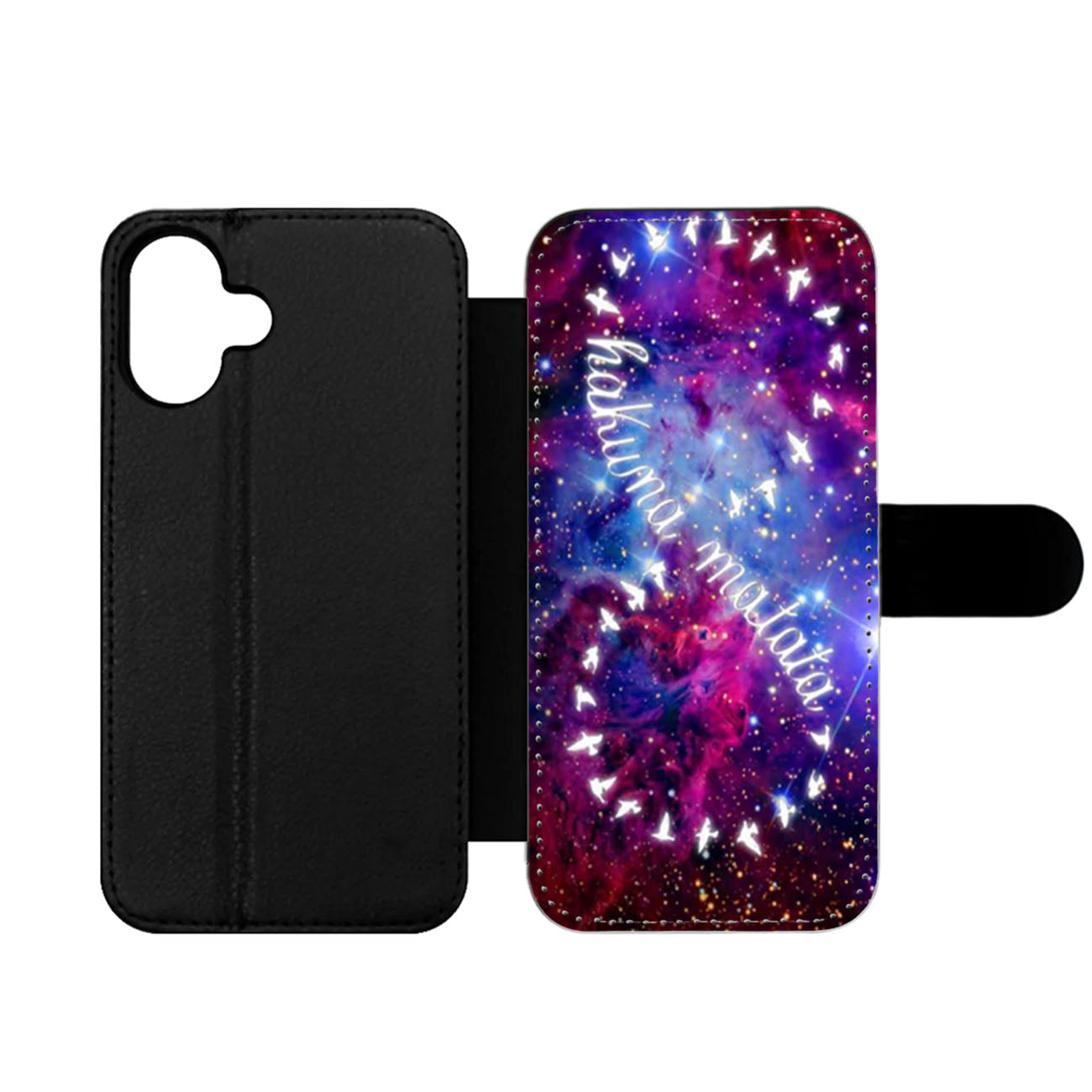 Galaxy Nebula Infinity Hakuna Matata Wallet iPhone Case