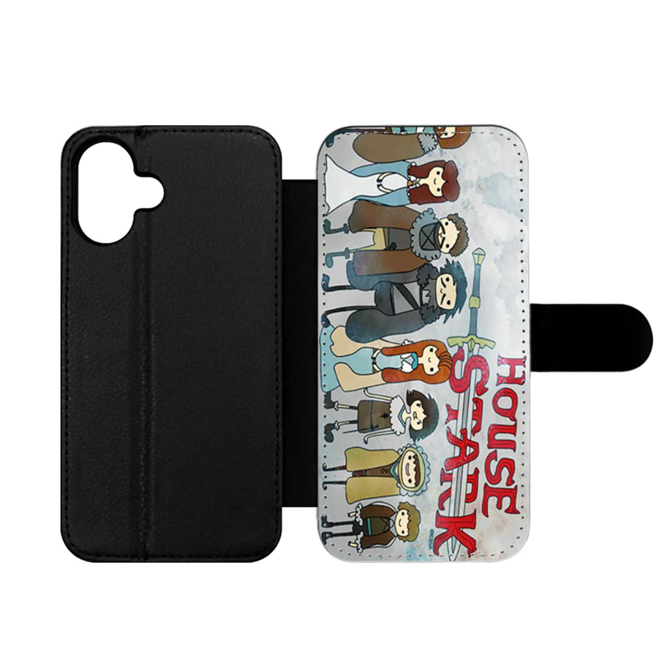 Game Of Thrones House Stark Cartoon Wallet iPhone Case