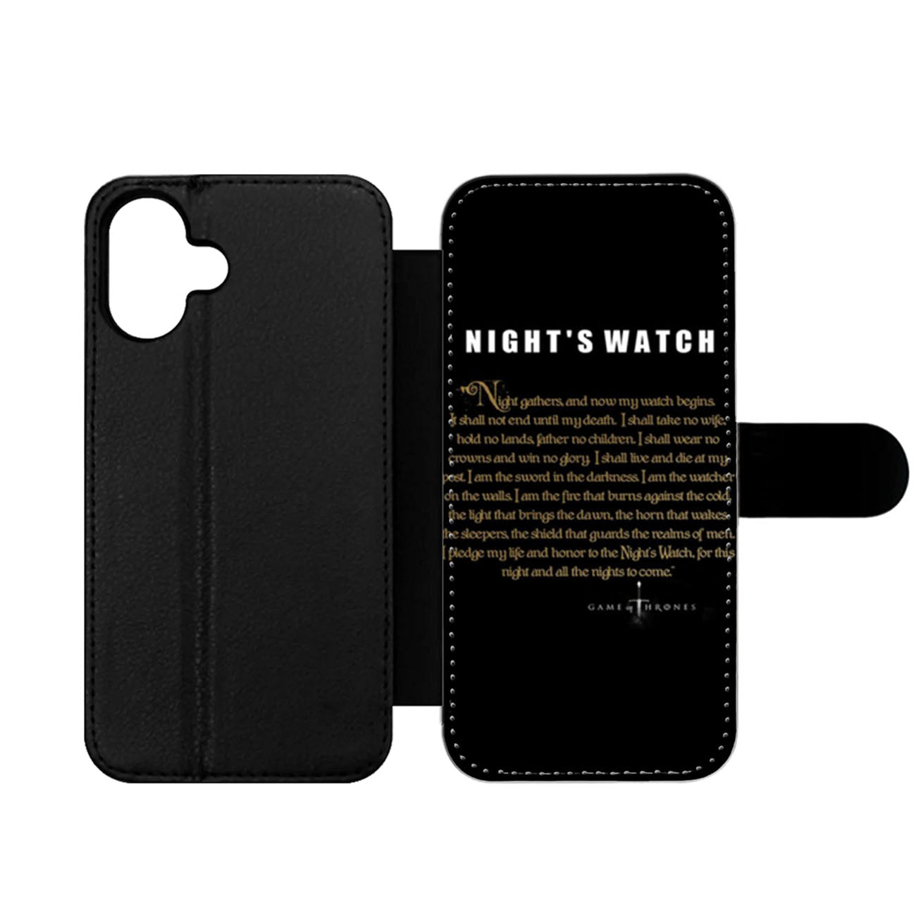 Game Of Thrones Nights Watch Design Wallet iPhone Case
