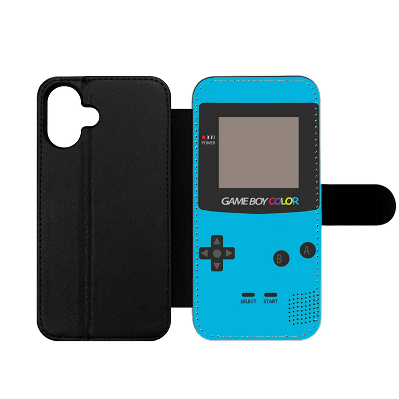 Gameboy Blue Color Wallet iPhone Case