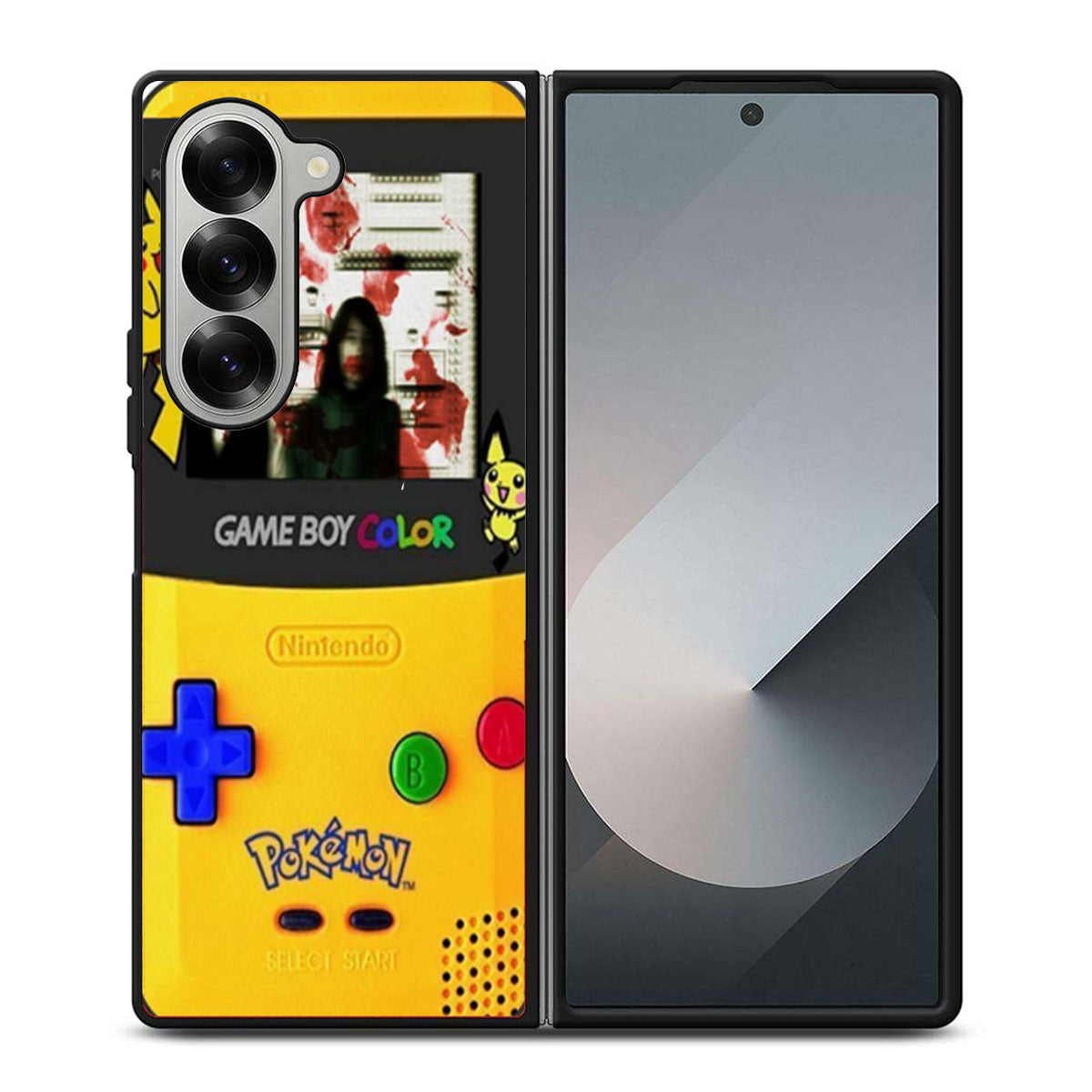 Gameboy Colorful Pokemon Samsung Z Fold 6 Case