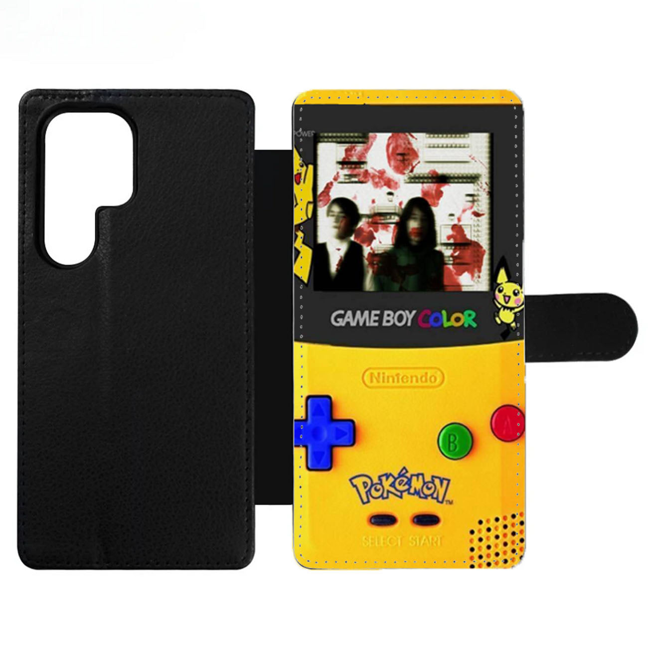 Gameboy Colorful Pokemon Wallet Samsung Case