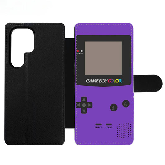 Gameboy Purple Color Wallet Samsung Case
