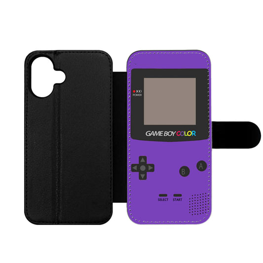 Gameboy Purple Color Wallet iPhone Case