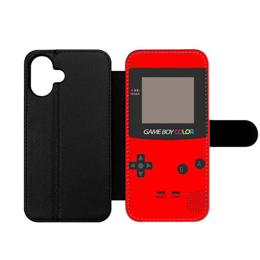 Gameboy Red Color Wallet iPhone Case