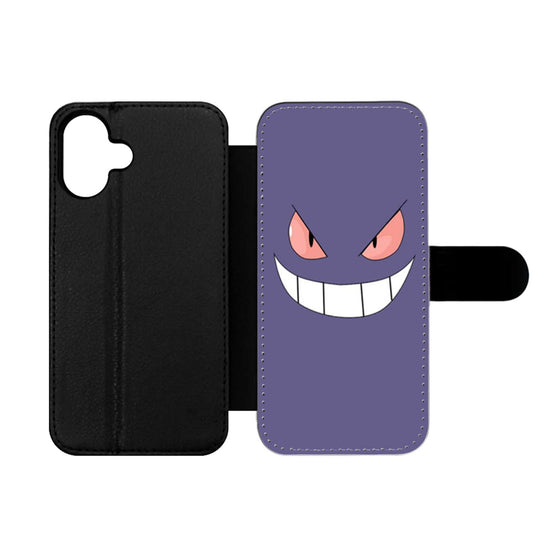 Gengar Face Pokemon Wallet iPhone Case