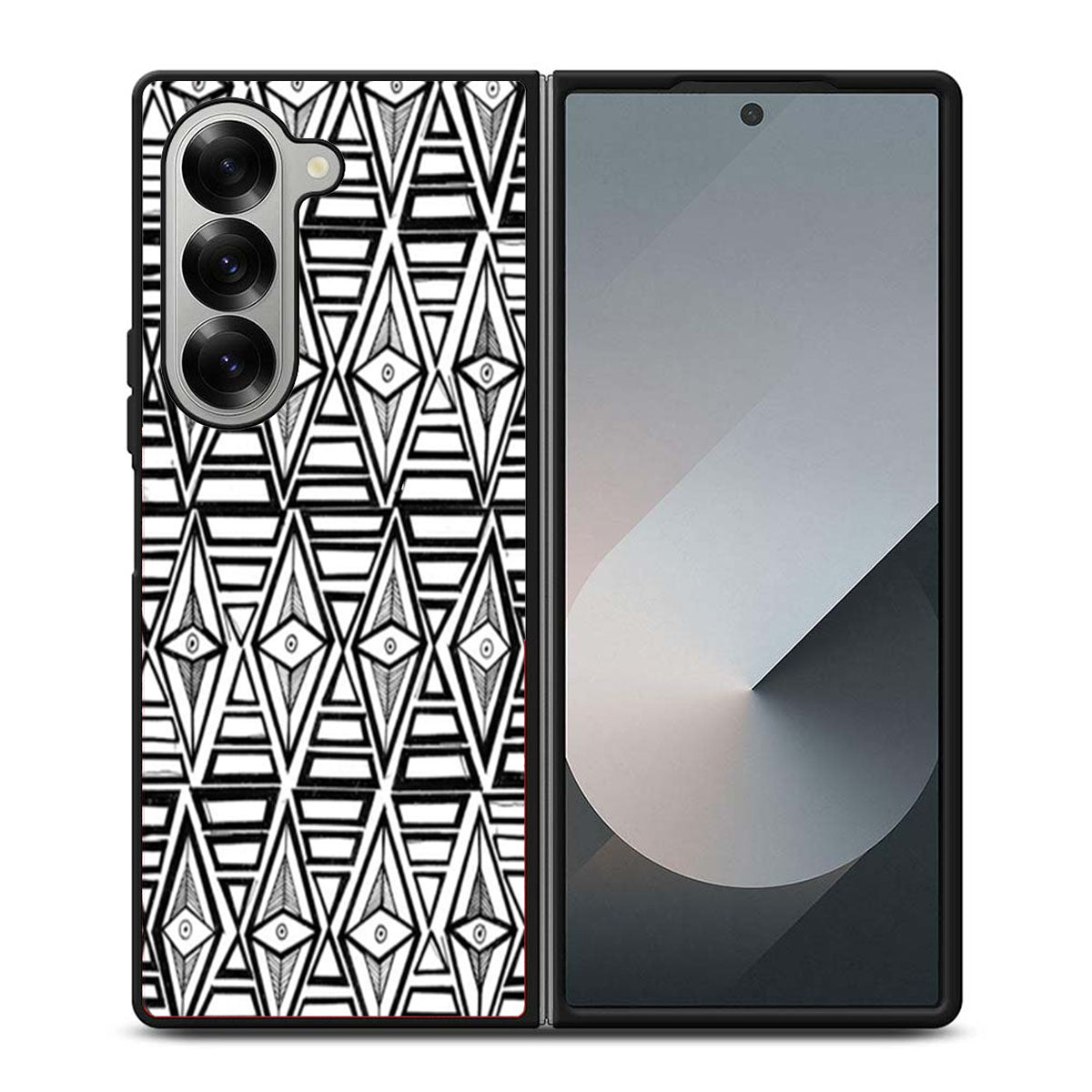 Geometric Aztec Eye Tribal Pattern Samsung Z Fold 6 Case