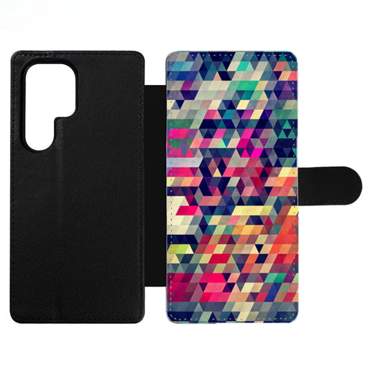 Geometric Colorful Polygonal Art Wallet Samsung Case