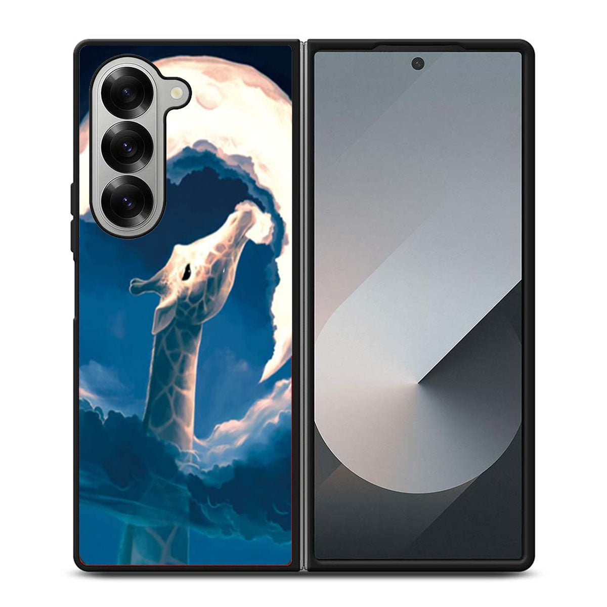 Giraffe Eat the Moon Samsung Z Fold 6 Case