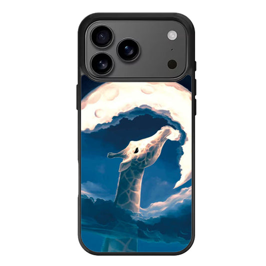 Giraffe Eat the Moon iPhone 17 Pro Max Case