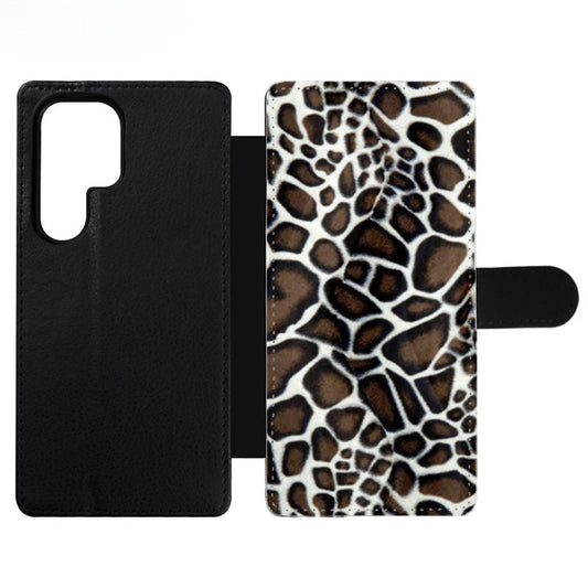 Giraffe Skin Pattern Texture Wallet Samsung Case