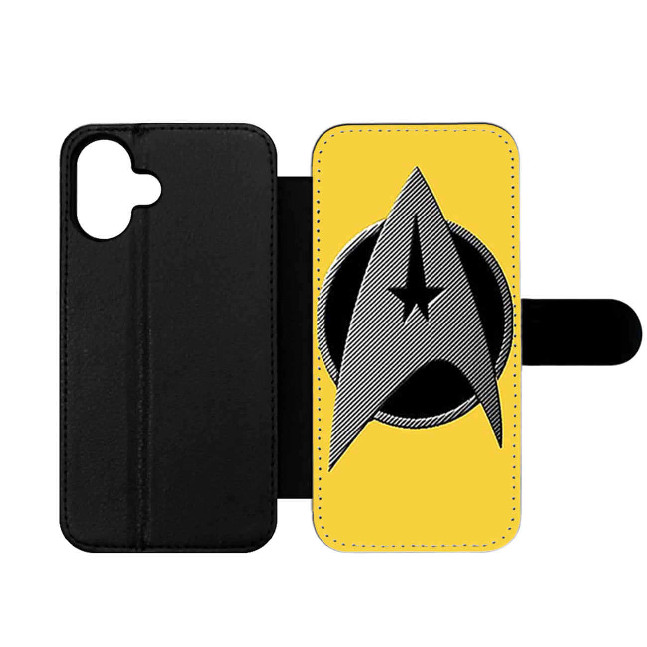 Gold Star Trek Logo Wallet iPhone Case