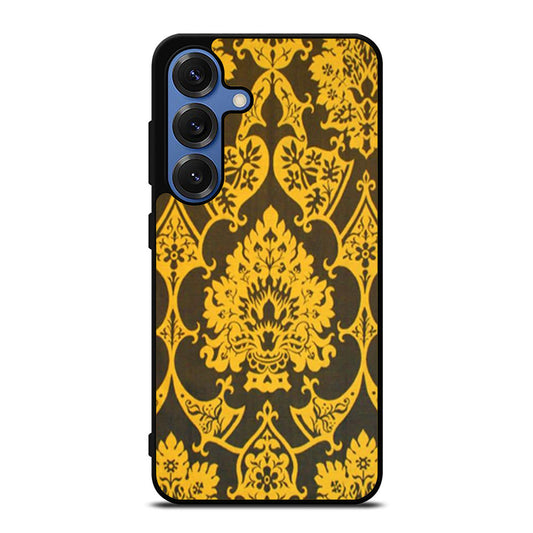 Gothic Black Gold Damask Pattern Samsung S25 Ultra Case