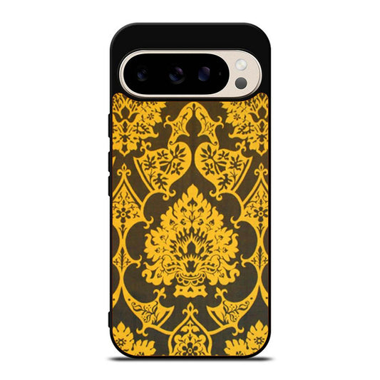 Gothic Black Gold Damask Pattern Google Pixel 9 Pro Case