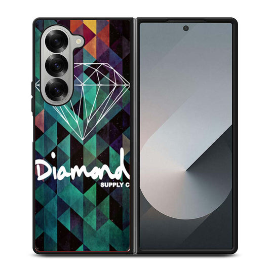Green Diamond Geometric Samsung Z Fold 6 Case