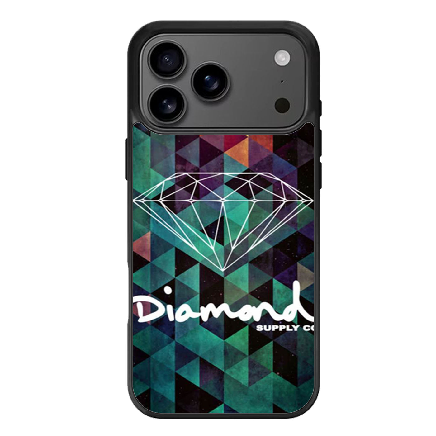 Green Diamond Geometric iPhone 17 Pro Max Case